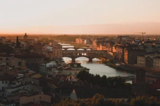 view of the Ponte Vecchio in Florence