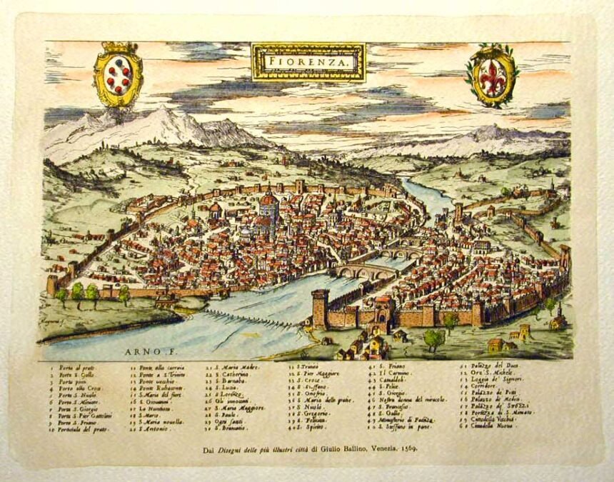 Map Of Florence 1569